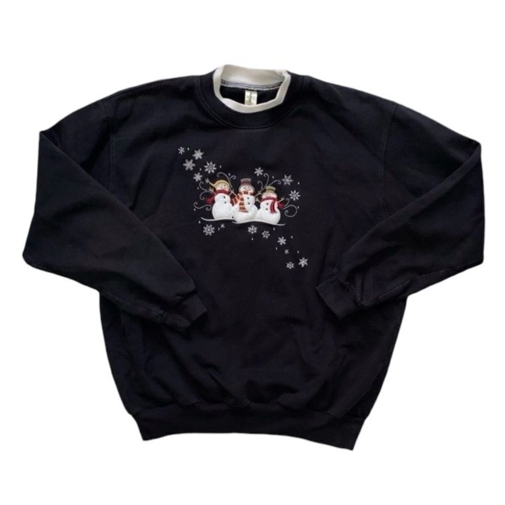 Vintage Snowman Crewneck Sweater Size XL